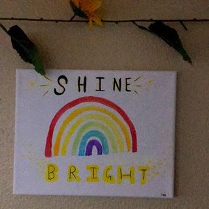 “Shine Bright” watercolor/acrylic painting